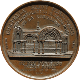 medal 1846 francja kaplica sw ferdynanda a